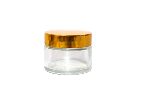 30ML Botol Krim Kaca Bening dengan Tutup Sekrup Kontainer Makeup